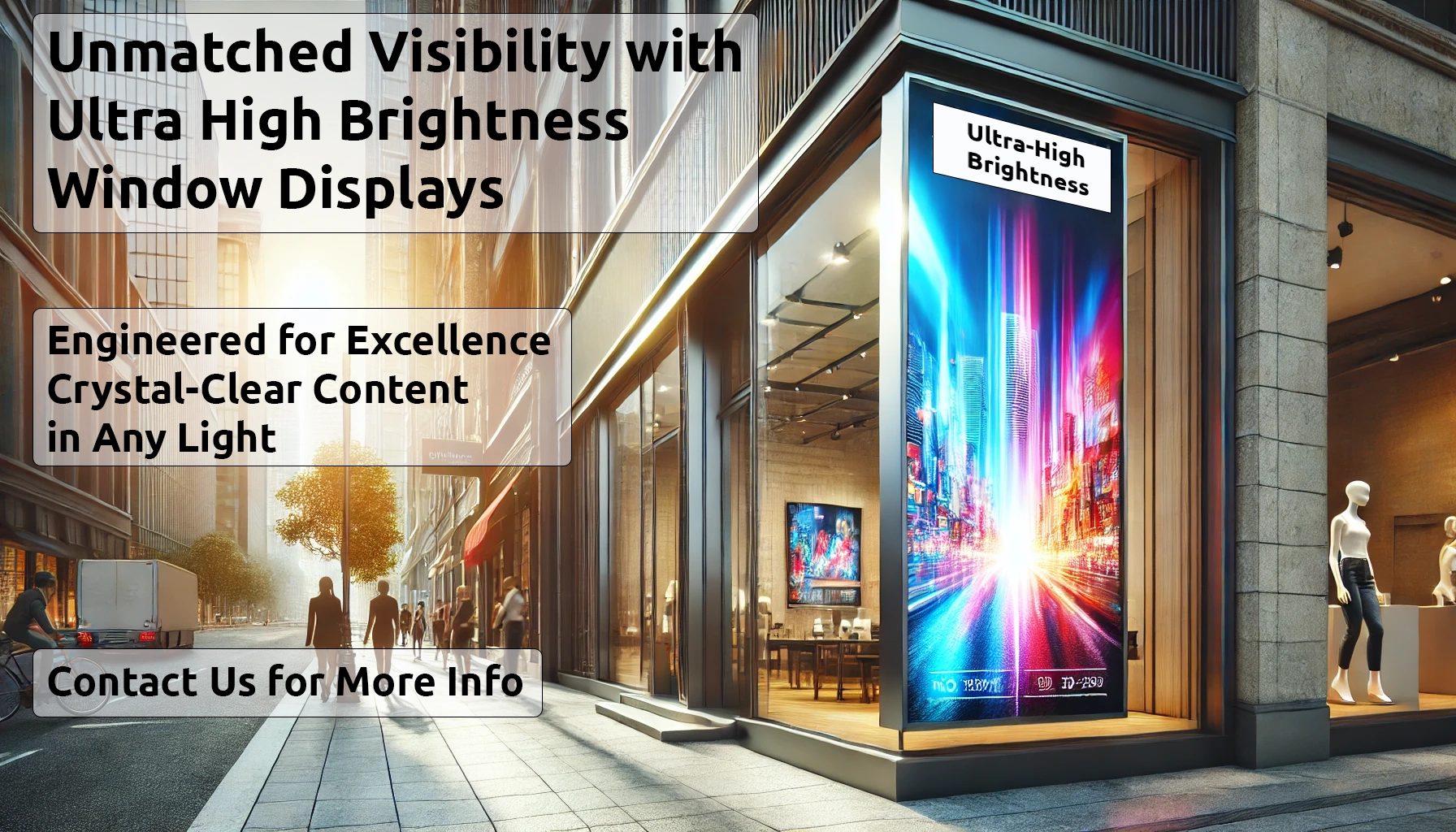 Ultra High Brightness Window Displays